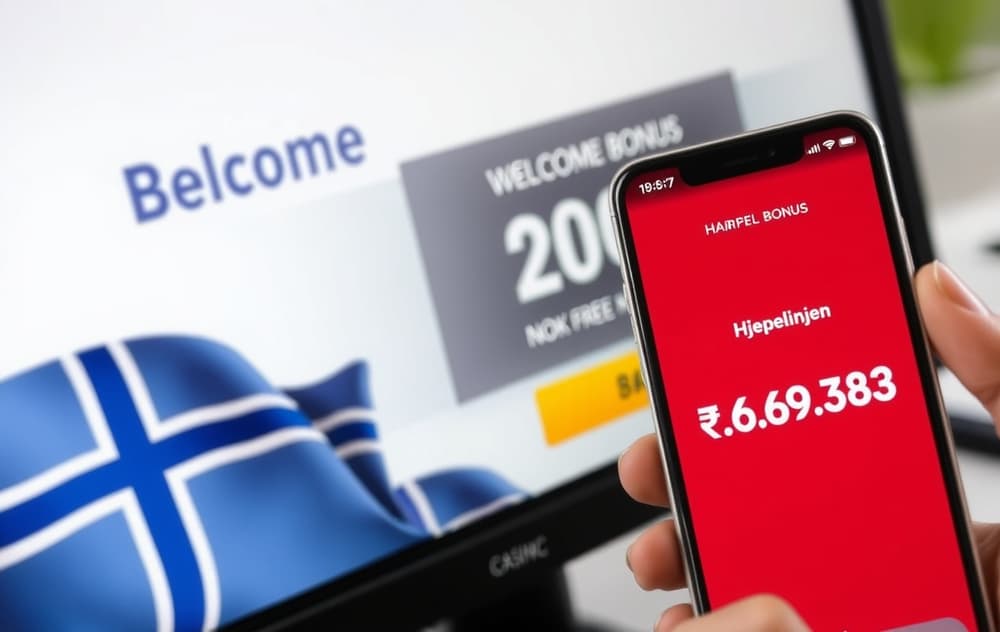200 kr gratis bonus på norsk casino med ansvarlig spilling informasjon