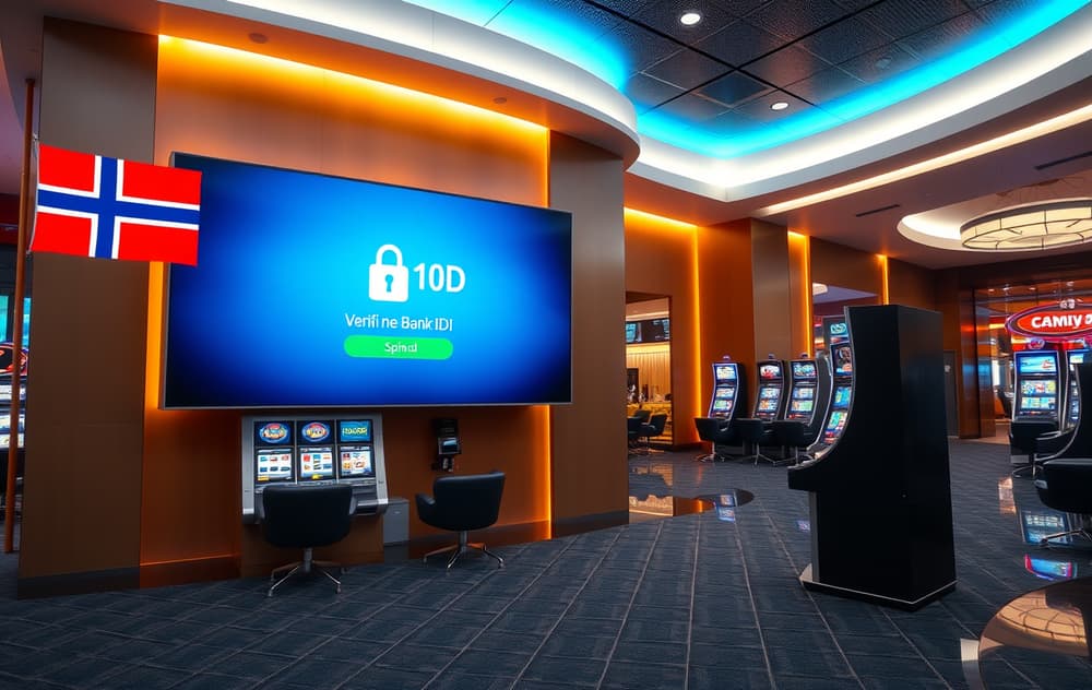 Moderne casino uten registrering med BankID og norsk flagg